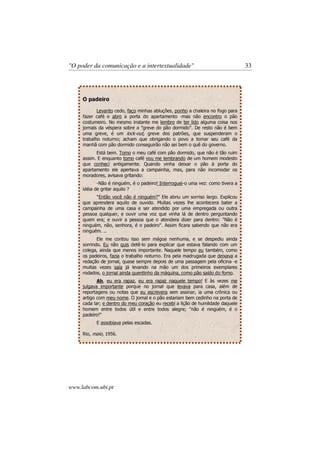 "O poder da comunicação e a intertextualidade" 33
www.labcom.ubi.pt
 