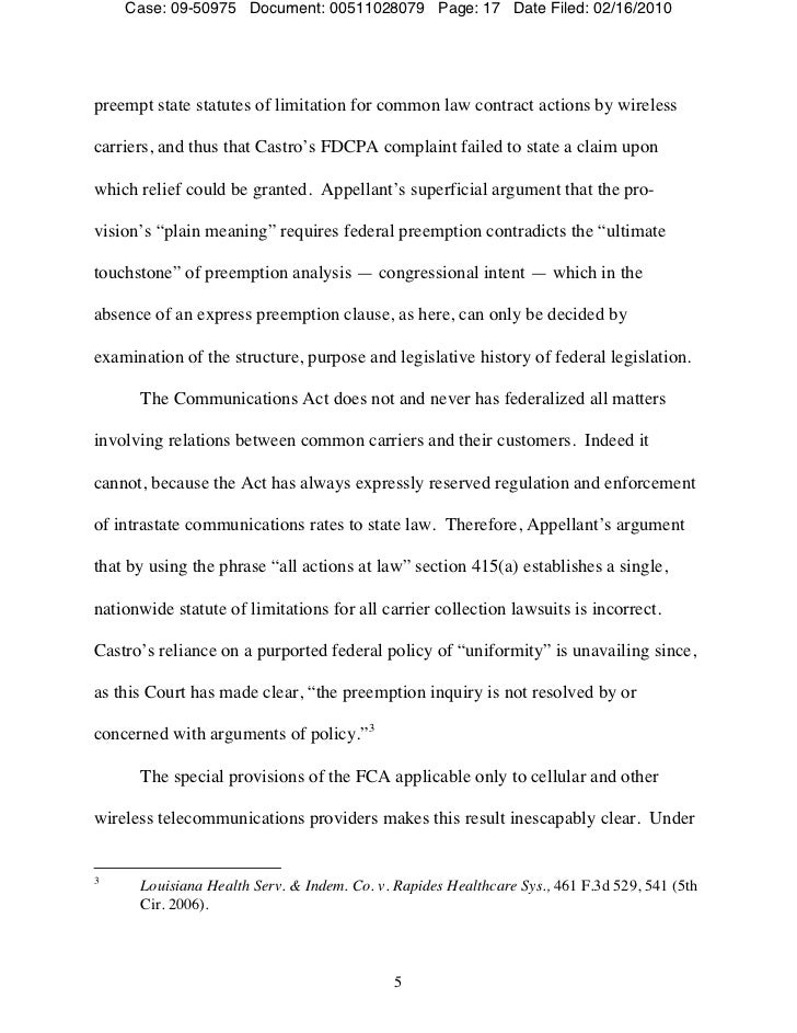 Communications Act Preemption (CMRS)