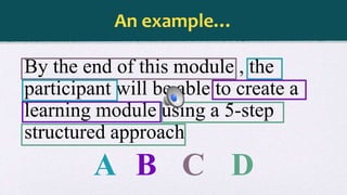 How to design a learning module: A STRUCTURED APPROACH | PPTX