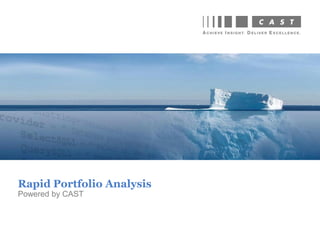 Rapid Portfolio Analysis
Powered by CAST
 
