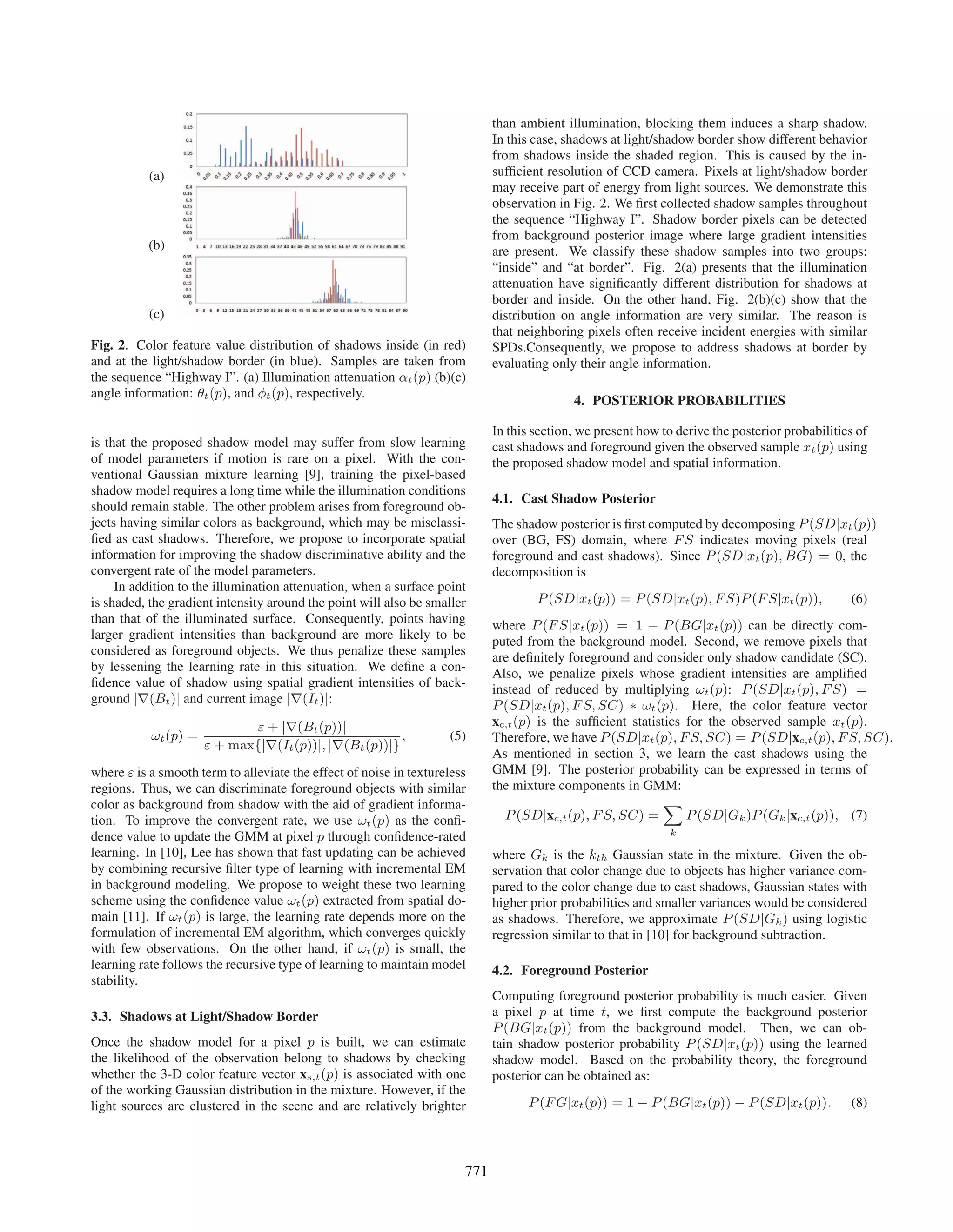 A Physical Approach to Moving Cast Shadow Detection (ICASSP 2009) | PDF