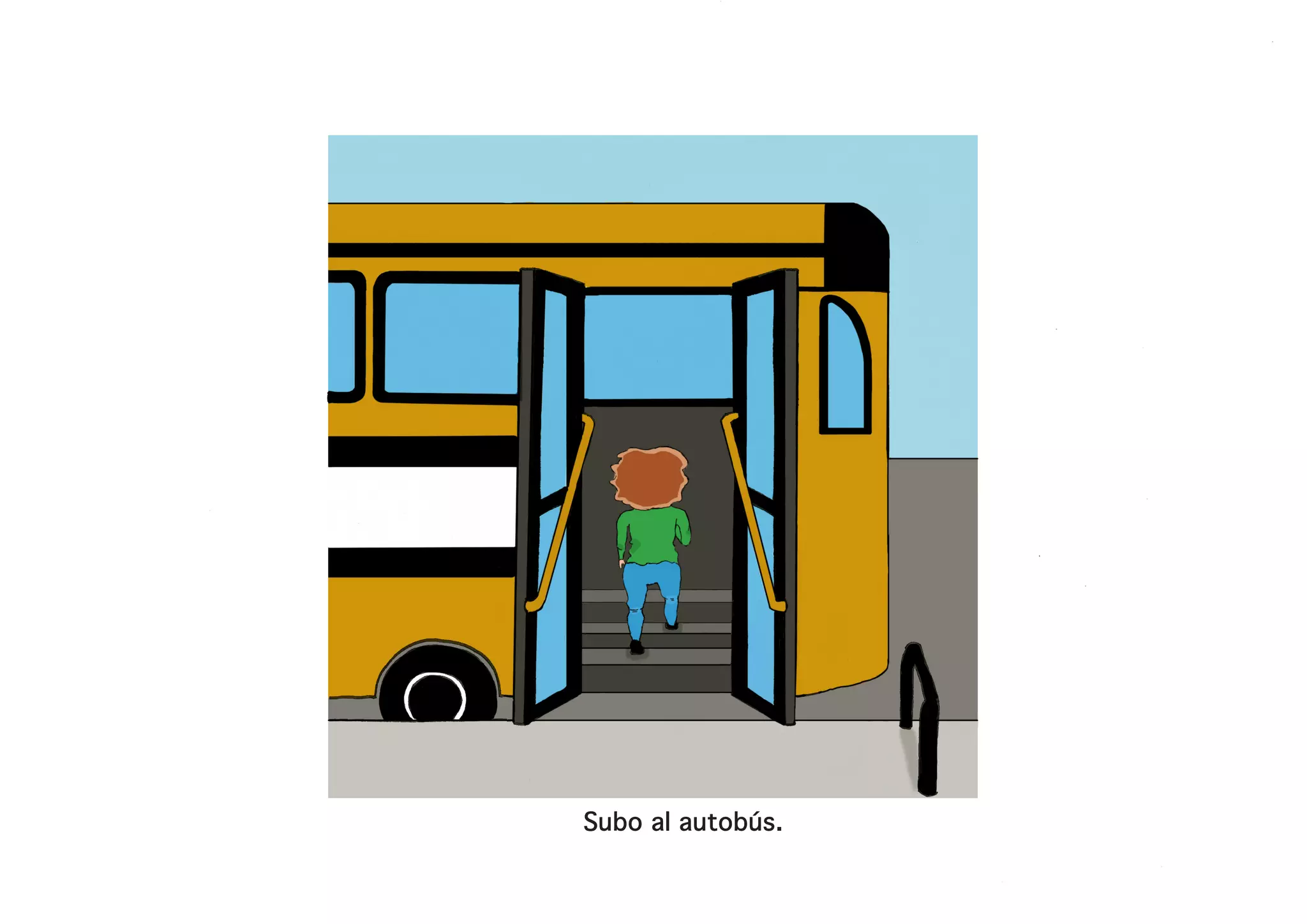 Subo al autobús.