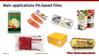 Page  3
Main applications PA-based films
cast versus blown film
 