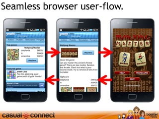 Distribution and development of mobile social browser games