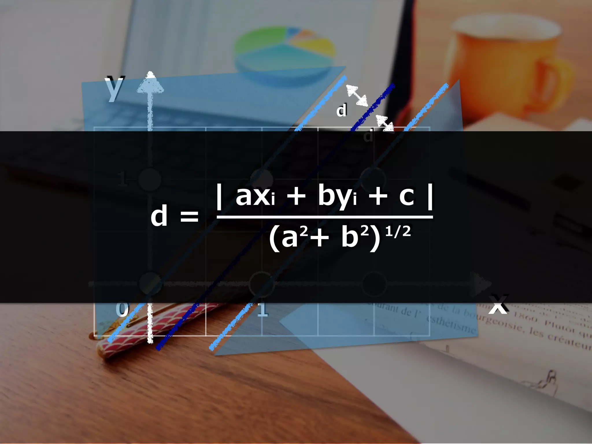 x
y
1
10
d
d
| axi + byi + c |
(a + b )
d = 2 2 1/2
 