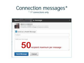 Connection messages*
* 1st connections only
 