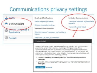Communications privacy settings
 