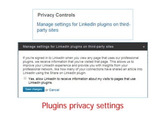 Plugins privacy settings
 