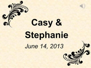 Casy &
Stephanie
June 14, 2013
 