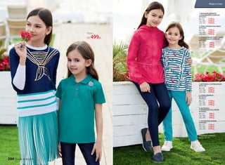 1. ВЯЗАНЫЙ ДЖЕМПЕР
С ВЫШИВКОЙ ИЗ ПАЙЕТОК
057G2301
98–116:	 1199 р.
122–146:	 1399 р.
152–170:	 1599 р.
2. ПЛИССИРОВАННАЯ ЮБКА
057G3301
98–116:	 1299 р.
122–146:	 1499 р.
152–170:	 1699 р.
3. ТРИКОТАЖНОЕ ПОЛО «ПИКЕ»
С ВЫШИВКОЙ ИЗ ПАЙЕТОК
057G2801
98–116:	 499 р.
122–146:	 599 р.
152–170:	 699 р.
4. ВЕТРОВКА С КАПЮШОНОМ
057G1101
98–116:	 1999 р.
122–146:	 2299 р.
152–170:	 2599 р.
5. УЗКИЕ ДЖИНСЫ
057G3101
Размеры:
98–116:	 1199 р.
122–146:	 1399 р.
152–170:	 1599 р.
6. ФУТБОЛКА
С НАБИВНЫМ РИСУНКОМ
057G2901
98–116:	 499 р.
122–146:	 599 р.
152–170:	 699 р.
7. ЗАУЖЕННЫЕ БРЮКИ
057G3202
98–116:	 1199 р.
122–146:	 1399 р.
152–170:	 1599 р.
Подробнее о моделях
на стр. 312–317
1.
2.
3.
4.
5.
6.
7.
Поло
от 499р.
304 faberlic № 05/2017 № 05/2017 faberlic 305
Мода и стиль
 