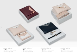 2
2
1
2
3
4
Parure / Set
Set CNM634X + CSL6364F + CTW692X
Incl. Packaging White (BF200)
1 CPBMW636F Parure / Set
Set CSN6344P + CTW692P
Incl. Packaging White (CBN200)
2 CPBW634P Parure / Set
Set CAK634L + CMN634L + CTW692N
Incl. Packaging White (BF200)
3 CPKNW634L Parure / Set
Set CAK634X + CFG634X + CTW692X
Incl. Packaging ‘Cacharel’ (CBZ200)
4 CPGKW634X
100%
 