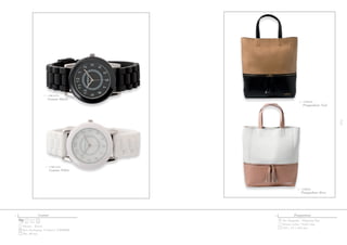 5
5
Dia. 40 mm
Montre - Watch
Incl. Packaging ‘Cacharel’ (CBM000)
1
1 / CMG1651
Gomme White
1 / CMG1351
Gomme Black
2 / CEB310
Pompadour Noir
Gomme Pompadour
385 x 85 x 385 mm
Sac shopping - Shopping bag
Housse nylon / Nylon bag
2
2 / CEB323
Pompadour Rose
 