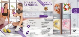 WELLNESS
APTOPARA
VEGETARIANOS
98 99
 
﻿
Vaso Mezclador y
Cucharita Medidora
Capacidad para 250 ml.
25479 $ 9.00
Puntos: 3
 
 Complemento Nutricional
en Polvo a Base de Mezcla de
Proteínas de Arveja con
Manzana Sabor Natural -
Protein Blend*
378 g
36169 $ 49.00
Puntos: 35
SNACKS
BEBIBLES
21
porciones
por caja
EQUILIBRA
TUSANTOJOS
Rico en
proteínas.
c/u
c/u
Libre de gluten.
¡Disfruta un estilo de vida
más sano y activo cada día!
Mézclalos con
a g u a o c o n
l e c h e
Una porción de Complemento
Nutricional en Polvo puede contener
la misma cantidad de fibra que una
zanahoria.
POR
PORCIÓN
CALORÍAS
70
HASTA
1 PORCIÓN
18
gramos
1 cuchara sopera
*Este producto no sustituye una alimentación balanceada.
Complemento Nutricional en
Polvo a Base de Mezcla de
Proteínas de Arveja con
Manzana Natural Balance
Shake*
Contenido para 21 porciones. 378 g
 
 29691 Chocolate
 
 29690 Vainilla
 
 29689 Fresa
 $ 49.00
 Puntos: 35




Fuente de
proteínas y fibra
disponible en
cada porción.
 