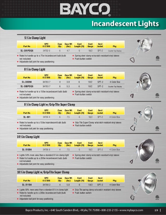 25 Bayco SL-563 13-watt Fluorescent Work Light with Dual Swivel Hooks