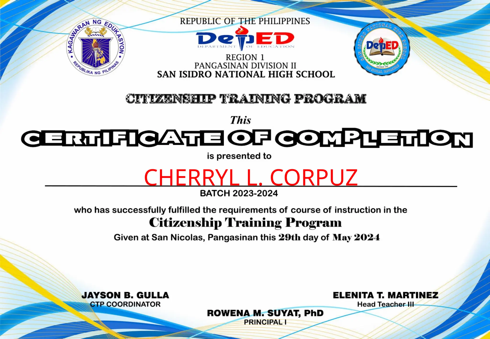 CHERRYL L. CORPUZ