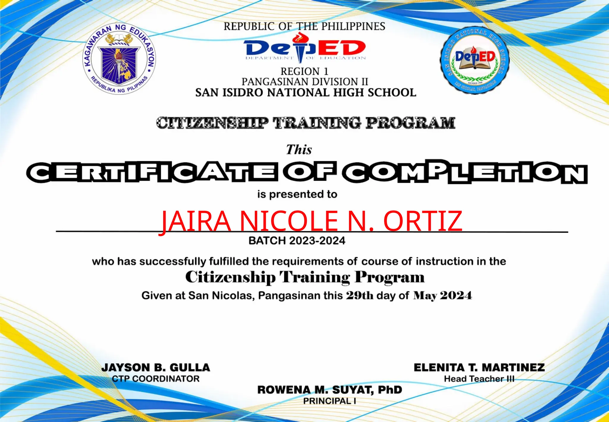 JAIRA NICOLE N. ORTIZ