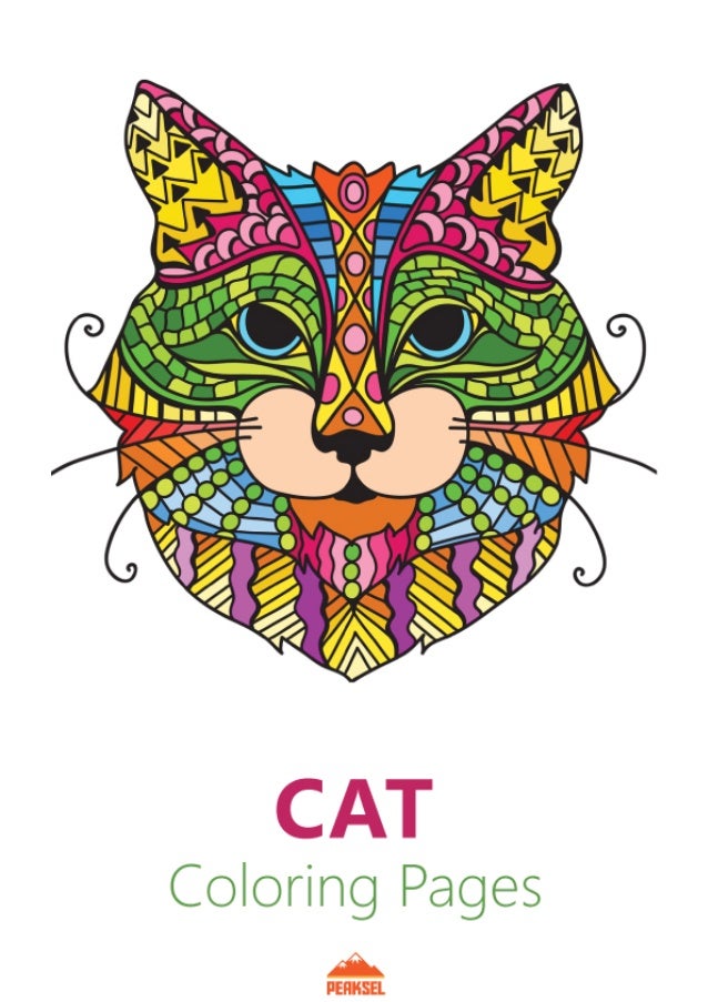 Cat Coloring Pages For Adults Printable Coloring Book