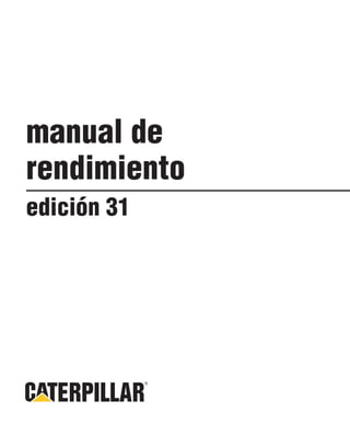 manual de
rendimiento
edición 31
 
