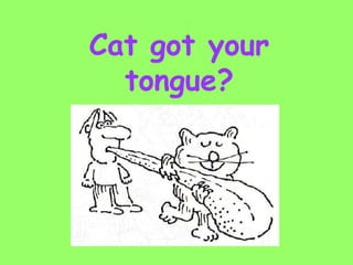 Cat got your tongue? 