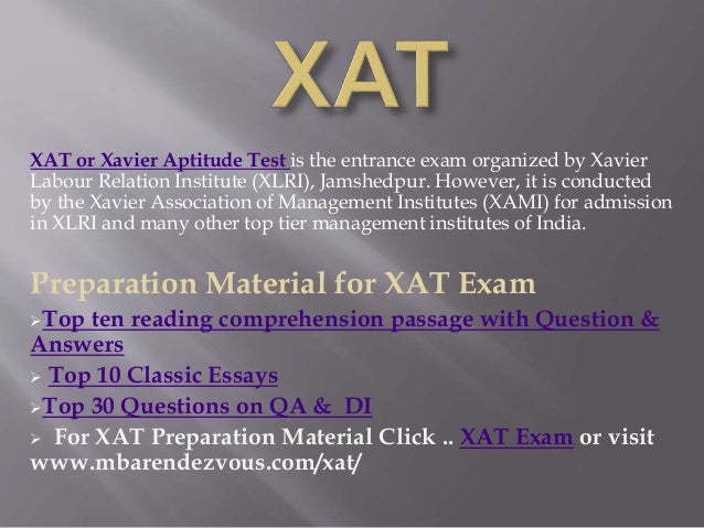 Xat sample essays