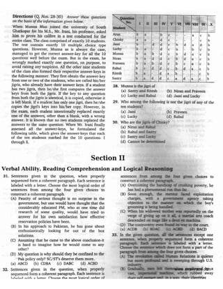 CAT 2011 Previous Year Question Paper with Answer Key | PDF