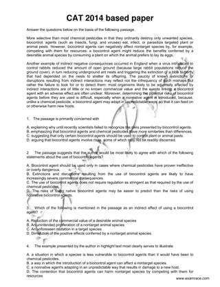 CAT 2014 QUESTION PAPER visual data 5