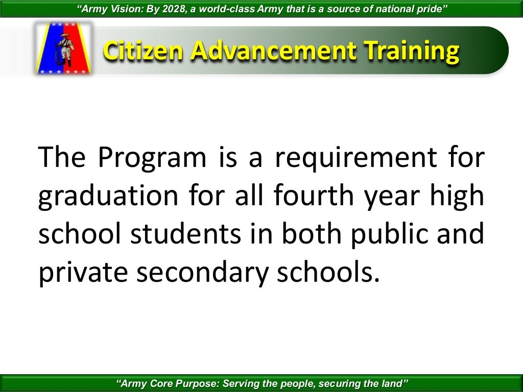 CITIZEN ADVANCEMENT TRAINING