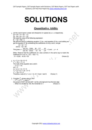 Cat sample-paper-1 | PDF