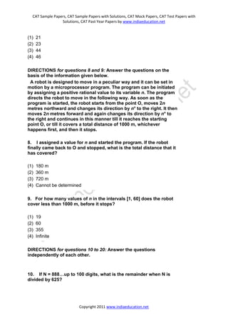 Cat sample-paper-1 | PDF