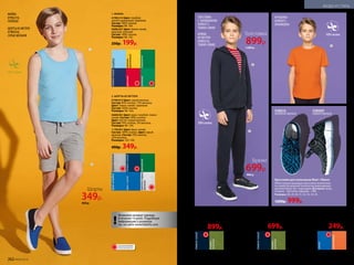 1. МАЙКА
079B2210 Цвет: голубой,
светло-оранжевый, травяной.
Состав: 100% хлопок.
Размеры: 98–164.
068B2201 Цвет: темно-синий,
красный, зеленый.
Состав: 100% хлопок.
Размеры: 98–152.
250р. 199р.
2. ШОРТЫ ИЗ ФУТЕРА
079B3410 Цвет: серый меланж.
Состав: 85% хлопок, 15% вискоза.
Цвет: темно-синий, травяной.
Состав: 100% хлопок.
Размеры: 98–164.
068B3401 Цвет: ярко-голубой, темно-
синий. Состав: 100% хлопок.
Цвет: светло-серый меланж.
Состав: 95% хлопок, 5% вискоза.
Размеры: 98–134.
117B3401 Цвет: ярко-синий.
Состав: 100% хлопок. Цвет: серый
меланж. Состав: 75% хлопок,
25% вискоза.
Размеры: 122–158.
450р. 349р.
Возможен возврат одежды
в течение 14 дней. Подробную
информацию о размерах
см. на сайте www.faberlic.com!
МАЙКА
079B2210,
ГОЛУБАЯ
ШОРТЫ ИЗ ФУТЕРА
079B3410,
СЕРЫЕ МЕЛАНЖ
1
2
ярко-голубой
светло-серый
меланж
серыймеланж
темно-синий
травяной
ярко-синий
Шорты
349р.
450 р.
ОГРАНИЧЕНО!
количество
травяной
светло-
оранжевый
голубойтемно-синий
красный
зеленый
3. ТОЛСТОВКА С КАПЮШОНОМ 039B2511
Цвет: темно-синий, темно-зеленый.
Состав: 100% хлопок.
Размеры: 98–134, 146.
1200р. 899р.
4. БРЮКИ ИЗ ФУТЕРА 039B3210
Цвет: темно-синий, темно-
зеленый. Состав: 100% хлопок.
Размеры: 98–122, 134.
900р. 699р.
темно-синий
темно-
зеленый
темно-синий
темно-
зеленый
3
ТОЛСТОВКА
С  КАПЮШОНОМ
039B2511,
ТЕМНО-СИНЯЯ
БРЮКИ
ИЗ ФУТЕРА
039B3210,
ТЕМНО-СИНИЕ
Толстовка
899р.
1200 р.
Брюки
699р.
900 р.
5. ФУТБОЛКА 039B2911
Цвет: синий, оранжевый.
Состав: 100% хлопок.
Размеры: 98–146.
300р. 249р.
синий
оранжевый
4
ФУТБОЛКА
039B2911,
ОРАНЖЕВАЯ
Кроссовки для мальчиков Maxi / Макси
Облегченные дышащие кроссовки выполнены
по новой бесшовной технологии вывязывания
деталей верха. Без  подкладки. Материал: верх,
стелька – текстиль; подошва – ПВХ.
Размеры: 28, 29, 30, 31, 32, 33, 34, 35.
1200р. 999р.
SSВ010
голубой/черный
SSВ009
серый/черный
5
262 №09/2019 №09/2019 263
МОДА И СТИЛЬ
 