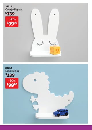 22314
Dino Repisa
$
139
22315
Conejo Repisa
$
139
-30%
$
9990
-30%
$
9990
 