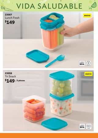 VIDA SALUDABLE
23087
Lunch Fresh
$
149
nuevo
23058
Tri Snack
$
149 / 3 piezas
nuevo
 