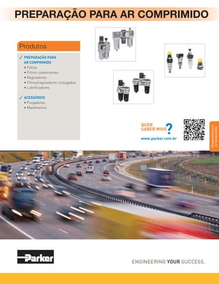 83
Válvulas pneumáticas
sistemas pneumáticos
comando bimanual
Catálogo 1001-10 BR
Parker Hannifin Ind. Com. Ltda.
Divisão Automação | Jacareí, SP | Brasil
PXB
G50
pvl
phs
HV
Nova
Miniatura
Introdução
PVN
Plus
Adex
Plus
ISOMAX
Isysnet
Moduflex
P31PA
e
P32PA
Comando
bimanual
Acessórios
Válvulas
Pneumáticas
Codificação
Dimensões
• Dimensões em mm.
Descrição
Os comandos bimanuais pneumáticos, com botão de
emergência acoplado da Parker, são indicados para uso
em máquinas ou dispositivos onde o acionamento dos
mesmos possa levar riscos ao operador.
A lógica de funcionamento consiste em, a partir do
acionamento dos botões, somente proporcionar um
evento de saída (liberação do sinal pneumático), se o
tempo decorrido entre o acionamento do primeiro botão
e do segundo for menor que 0,3 segundos, ou seja, se
houver simultaneidade de acionamentos da mão direita e
esquerda do operador, garantindo assim que estará com
as mãos ocupadas, em local seguro, durante o ciclo da
máquina que oferece algum risco de acidente.
O componente principal deste comando é o módulo
bimanual PXP-A11, certificado pelo CETIM - Centro
Técnico das Indústrias Mecânicas da França.
Este comando possui projeto ergonômico, fácil
instalação, encapsulamento resistente e um botão de
emergência que auxilia no objetivo do equipamento, que
é a segurança do operador contra acidentes e falhas de
operação.
Sistemas Pneumáticos
Comando Bimanual Pneumático
Características técnicas
•	 Conexão de 1/4 BSP
•	 Pressão de trabalho de 3 a 8 bar
•	 Temperatura de trabalho de -5°C a +60°C
	 (para temperaturas  0°C utilizar ar seco)
•	 Encapsulamento em chapa de aço carbono,
	 pintura em azul segurança e munsell 2,5 PB4/10
•	 Peso de 0,750 kg
•	 Fluido ar comprimido, conforme ISO 8573-1; classe 3.4.3
PXP-A11
D7403170
Esquema pneumático
	Descrição	 Referência
	 Comando bimanual	 D7403170
	 Módulo pneumático	 PXP-A11
Alimentação
Pneumática

VA VB VC
Emergência
Saída
Emergência
Saída
Alimentação
informações técnicas e codificação
• Dimensões em mm.
 