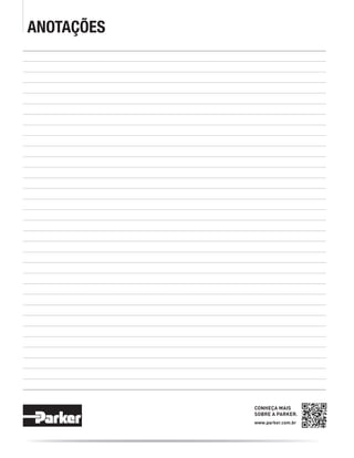 6
ACESSÓRIOS
PRESSOSTATO SÉRIE 6390
PRESSOSTATO SÉRIE KL
CATÁLOGO 1001-10 BR
Parker Hanniﬁn Ind. Com. Ltda.
Divisão	Automação	|	Jacareí,	SP	|	Brasil
Séries
337	e	0R
Séries
339,	OU	e	
Séries
6390
e
KL
Silenciadores
Séries
5070	e	Rotativa
Acessórios
Dimensões
Pressostato Série KL
Características técnicas
•	 Conexao	de	1/4	G
•	 Pressão	de	trabalho	de	1	a	16	bar
•	 Temperatura	de	trabalho	de	-10°C	a	80°C	
•	 Grau	de	proteção	IP65
•	 Frequência	máxima	de	200	ciclos	por	minuto
•	 Fluido	ar	comprimido,	conforme	ISO	8573-1;	classe	3.4.3
• Dimensões em mm.
Adaptador
para 1/4” NPT
6390-0101
Pressostato Série 6390
Características técnicas
•	 Conexao	de	1/4	NPT
•	 Pressão	de	prova	de	20	bar
•	 Temperatura	de	trabalho	de	-25°C	a	+65°C	
•	 Faixa	de	regulagem	de	0,2	a	7,5	bar
•	 Regulagem	diferencial	de	pressão	de	0,7	a	4,0	bar
•	 Grau	de	proteção	conforme	DIN	40050:	IP	33
•	 Contatos	de	16	A	(380	VCA)	e	12	W	(220	VCC)
•	 Vida	útil	dos	contatos	de	100.000	ciclos	com	mínima
	 pressão	diferencial	e	máxima	carga	do	sistema	de	contato
•	 Cabo	com	diâmetro	de	6	a	14	mm
•	 Fluido	ar	comprimido,	conforme	ISO	8573-1;	classe	3.4.3
Dimensões
Codificação
Codificação
Simbologia Conexão Referência
1/4 6390-00
Simbologia Conexão Referência
1/4 KL3203
O adaptador para conexão de 1/4 NPT, 6390-0101, acompanha o pressostato.
Para instruções para regulagem de pressão, consultar manual de instalação e manutenção.
2
1
3
P 2
1
3
P
Informações técnIcas
Materiais
•	 Corpo	de	alumínio
•	 Vedações	em	NBR
 