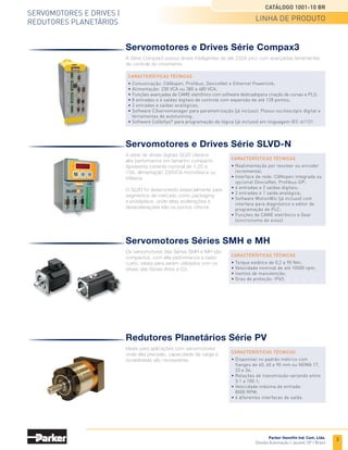 TECNOLOGIA EM CONTROLE PRECISO
DE CADA MOVIMENTO
Fornecimento de sistemas e
componentes eletromecânicos,
de alta tecnologia, que
aumentam a precisão e
produtividade dos clientes
nos setores da saúde,
automobilístico, automação
industrial, máquinas em geral,
eletrônica, têxteis,
fios e cabos.
ELETROMECÂNICA
PRINCIPAIS MERCADOS
• Automação industrial;
• Máquinas para indústria de
embalagens;
• Máquinas para impressão e
filme plástico;
• Pneus e borrachas;
• Siderurgia e metais primários;
• Medicina, biociências e
farmacêuticas;
• Máquinas para a indústria
de papel;
• Processos;
• Óleo e gás;
• Têxtil.
PRINCIPAIS PRODUTOS
• Inversores de frequência;
• Acionamentos para motores CC;
• Servo motores e acionamentos;
• Controladores industriais;
• Controladores multieixos;
• Atuadores eletromecânicos com
e sem haste;
• Motores lineares;
• Interface homem máquina e
supervisório;
• Acionamentos elétricos para
aplicação mobil.
QUER
SABER MAIS
?
www.parker.com.br
PARCEIRO GLOBAL
Suporte Global: A Parker está comprometida em ajudar seus clientes a serem
mais competitivos, através do fornecimento global de produtos e soluções em
tecnologia eletromecânica. A Parker combina alta performance em velocidade
e controle de posição com flexibillidade para atender às rápidas mudanças de
tecnologia e exigências da indústria, com equipamentos inovadores e nossa
engenharia está preparada para propor a você a solução que você precisa.
 