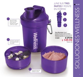 95
Vaso Mezclador 3 en 1
Incluye tres partes desmontables.
Ideal para transportar tus productos
Wellness favoritos ¡o lo que quieras!
111039 $ 279.90
$ 149.90Puntos: 4.65
 