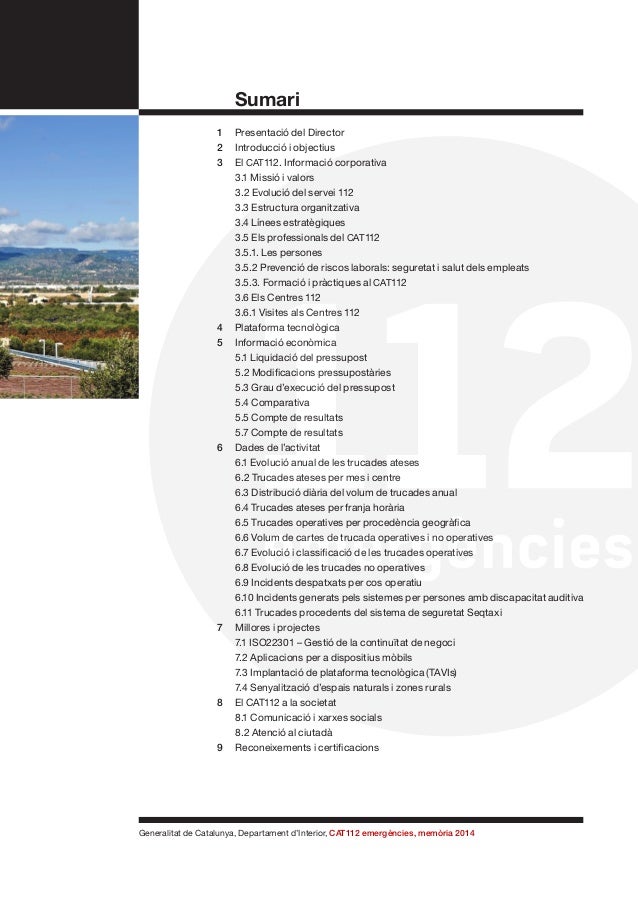 memria del cat112 emergncies departament dinterior 2014 3 638