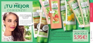 MANZANAY
FLOR DE SAÚCO
TRIGOY COCO
ቢ 21860 Champú con Trigo y Coco para Cabello Seco Nature Secrets
ባ 21862 Acondicionador con Trigo y Coco para Cabello Seco Nature Secrets
ቤ 30358 Acondicionador Protector del Color con Aceite de Almendras y
Fresa Nature Secrets
ብ 30357 Champú Protector del Color con Aceite de Almendras y Fresa
Nature Secrets
ቦ 22701 Champú para Cabello Graso con Ortiga y Limón Nature Secrets
ቧ 22702 Acondicionador para Cabello Graso con Ortiga y Limón Nature
Secrets
ቨ 25353 Champú para Cabello Normal con Manzana y Flor de Saúco Nature
Secrets
ቩ 25350 Acondicionador para Cabello Normal con Manzana y Flor de Saúco
Nature Secrets
6,00€
ALMENDRAY
FRESAS
Nature Secrets 250 ml
ORTIGAY
LIMÓN
Cada uno3,95€ ó 2*
¡POR SÓLO
5,95€!
¿NO ES HORA DE QUE
CONSIGAS LA MELENA
QUE SIEMPRE
DESEASTE?
Los Champús y Acondicionadores Nature
Secrets están cuidadosamente diseñados
con los ingredientes más naturales para
que consigas una hidratación y limpieza
única cada día.
¡OFERTASESPECIALES!www.oriﬂame.es
ቢ
ባ
ቤ ብ ቦ
ቧ
ቨ ቩ
2015
¡TU MEJOR
COMIENZO!
124 125
*iguales o diferentes
 