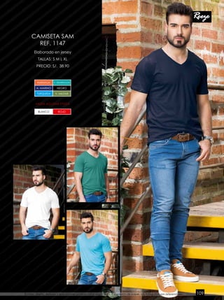 Elaborado en jersey
TALLAS: S M L XL
PRECIO: S/. 38.90
HASTA AGOTAR STOCK
CAMISETA SAM
REF. 1147
V. MILITAR
V. ESMERALDANARANJA
NEGROA. MARINO
TURQUESA
BLANCO ROJO
El color, diseño, texturas y aplicaciones podrían variar según la luz e impresión de papel. Las fotografías son referenciales. 109
 