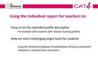 A comprehensive guide to interpreting your CAT4 data | PDF