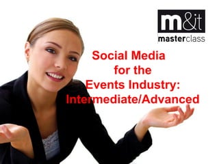 Social Media
        for the
    Events Industry:
Intermediate/Advanced
 
