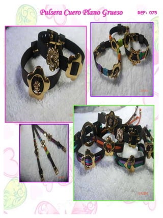 Pulsera Cuero Plano Grueso REF: 075
 