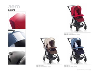 aero
colors




                                         2181 R27 CRIMSOM
                                         2288 R27 CRIMSOM (AERO + KOOS)




         2181 R28 BASALT                 2181 R29 SEA
         2288 R28 BASALT (AERO + KOOS)   2288 R29 SEA (AERO + KOOS)


                                                                  pushchairs | aero | 25
 