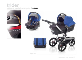 trider
extreme strata transporter 2 colors




                          5328 R37 AZZURE



                                            pushchairs | trider extreme | 75
 