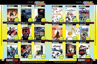 SU ALCUNI PUNTI VENDITA. L’ OFFERTA È VALIDA FINO AD ESAURIMENTO SCORTE E NON CUMULABILE CON ALTRE PROMOZIONI. SCADE IL 30/09/2012. CHIEDI AL NOSTRO STAFF PER CHIARIMENTI.
                                                                                                                                                                                                                           _PLAY WITH                                                                                                                          _PLAY WITH




                                                                                                                                                                                                                                                                                                                                                                                       SU ALCUNI PUNTI VENDITA. L’ OFFERTA È VALIDA FINO AD ESAURIMENTO SCORTE E NON CUMULABILE CON ALTRE PROMOZIONI. SCADE IL 30/09/2012. CHIEDI AL NOSTRO STAFF PER CHIARIMENTI.
ALCUNE RESTRIZIONI POTREBBERO ESSERE APPLICATE. LA CONSOLE E I GIOCHI SONO RE-PLAY®, OVVERO, TRATTASI DI PRODOTTI USATI. ALCUNI PRODOTTI POTREBBERO NON ESSERE DISPONIBI




                                                                                                                                                                                                                                                                                                                                                                                       ALCUNE RESTRIZIONI POTREBBERO ESSERE APPLICATE. LA CONSOLE E I GIOCHI SONO RE-PLAY®, OVVERO, TRATTASI DI PRODOTTI USATI. ALCUNI PRODOTTI POTREBBERO NON ESSERE DISPONIBI
                                                                                                                                                                                                E27.98                        E17.98                                 E19.98                              E19.98                                     E34.98                  E22.98

                                                                                                                                                                              -10% RISPETTO AL PREZZO AL PUBBLICO PER TUTTI I POSSESSORI DI REPLAY CARD -10% RISPETTO AL PREZZO AL PUBBLICO PER TUTTI I POSSESSORI DI REPLAY CARD




                                                                                                                                                                                                E4.98                         E17.98                                  E4.98                              E19.98                                     E29.98                  E19.98

                                                                                                                                                                              -10% RISPETTO AL PREZZO AL PUBBLICO PER TUTTI I POSSESSORI DI REPLAY CARD -10% RISPETTO AL PREZZO AL PUBBLICO PER TUTTI I POSSESSORI DI REPLAY CARD




                                                                                                                                                                                                E17.98                        E17.98                                 E17.98                              E24.98                                     E29.98                  E14.98



                                                                                       252                                                                                                                                                                                                                                                                                           253
                                                                                                                                                                                                           _GARANTIAMO LA TUA SODDISFAZIONE SULL’ACQUISTO. Non sei soddisfatto del   _GARANTIAMO IL RITIRO DI TUTTI I TUOI PRODOTTI USATI. SEI STUFO DEL TUO
                                                                                                                                                                                                           tuo acquisto? Avrai 24 ore di tempo per cambiarlo con altri prodotti.         USATO? PORTACELO E SCEGLI QUALSIASI ALTRO PRODOTTO IN NEGOZIO.
 