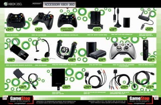_microsoft
                                           accessori xbox 360




  E   34.98                E   34.98                                    SCOPRI IL PREZZO
                                                                          IN NEGOZIO                               E  29.98                       E  19.98                              E   59.98




      E49.98                         E   19.98                                       E  49.98                                 E  14.98                                       E  59.98       E 14.98




               E16.98                                                      E  99.98                   E29.98                                                           E  29.98         E   24.98


120                                                                                                                                                                                                   121
                            _GARANTIAMO LA TUA SODDISFAZIONE SULL’ACQUISTO. Non sei soddisfatto del       _GARANTIAMO IL RITIRO DI TUTTI I TUOI PRODOTTI USATI. SEI STUFO DEL TUO
                            tuo acquisto? Avrai 24 ore di tempo per cambiarlo con altri prodotti.             USATO? PORTACELO E SCEGLI QUALSIASI ALTRO PRODOTTO IN NEGOZIO.
 