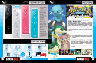 _NINTENDO                                                                                                            _nintendo
                                                                                motion plus                                                                                                 pokepark2
                             E49.98                                                               IL TELECOMANDO Wii
                                                                                                  PLUS È UN TELECOMANDO
                                                                                                  Wii MIGLIORATO
                                                                                                  CON L’AGGIUNTA
                                                                                                  DELL’ACCESSORIO Wii
                                                                                                  MOTIONPLUS INTEGRATO.
                                                                                                  I GIOCATORI POTRANNO
                                                                                                  PROVARE UN NUOVO
                                                                                                  LIVELLO DI PRECISIONE
                                                                                                  E ACCURATEZZA NEI
                                                                                                  GIOCHI SENZA DOVERSI
                                                                                                  PREOCCUPARE DI
                                                                                                  ACQUISTARE ULTERIORI
                                                                                                  ACCESSORI.
                                                                                                  DISPONIBILE IN QUATTRO
                                                                                                  COLORI BIANCO,
                                                                                                  NERO, ROSA E BLU ,
                                                                                                  IL TELECOMANDO Wii
                                                                                                  PLUS POSSIEDE LE
                                                                                                  STESSE DIMENSIONI                            ESPLORA, FAI AMICIZIA E COMBATTI CONTRO I POKÉMON IN
                                                                                                  DI UN NORMALE
                                                                                                  TELECOMANDO Wii, E                           POKÉPARK 2: IL MONDO DEI DESIDERI
                                                                                                  TUTTE LE PERIFERICHE
                                                                                                  COMPATIBILI, COME                            IN POKÉPARK 2: IL MONDO DEI DESIDERI POTRAI ASSUMERE IL CONTROLLO DI
                                                                                                  NUNCHUK E CONTROLLER                         UNO DI QUATTRO PERSONAGGI: PIKACHU E I POKÉMON INIZIALI DELLA REGIONE
                                                                                                  TRADIZIONALE, POSSONO                        DI UNIMA, OSHAWOTT, SNIVY E TEPIG, OGNUNO CON LE PROPRIE ABILITÀ UNICHE
                                                                                                  ESSERE CONNESSE ALLA                         CHE POTRAI SFRUTTARE DURANTE IL GIOCO. LE ABILITÀ UNICHE DEI POKÉMON
                                                                                                  BASE DEL TELECOMANDO
                                                                                                  Wii PLUS COME IN PASSATO.                    COMPAGNI DI PIKACHU POTREBBERO RIVELARSI ESSENZIALI PER RIUSCIRE A
                                                                                                  CON LE STESSE                                SALVARE I POKÉMON SCOMPARSI DALLA TRANCE DI UN MONDO MISTERIOSO:
                                                                                                  FUNZIONALITÀ DEL                             LE MOSSE ELETTRICHE DI PIKACHU SONO UTILI PER ATTIVARE VARI DISPOSITIVI,
                                                                                                  TELECOMANDO Wii                              OSHAWOTT È IN GRADO DI MUOVERSI NELL’ACQUA, SNIVY È PIÙ VELOCE E SALTA
                                                                                                  CONNESSO A Wii                               PIÙ IN ALTO DEGLI ALTRI POKÉMON, MENTRE TEPIG È IN GRADO DI DISTRUGGERE
                                                                                                  MOTIONPLUS, IL
                                                                                                  TELECOMANDO Wii PLUS                         GLI OSTACOLI.
                                                                                                  PERMETTE AI GIOCATORI
                                                                                                  DI RIPRODURRE SULLO
                                                                                                  SCHERMO OGNI MINIMO                                 GRAZIE ALLE LORO NUMEROSE ABILITÀ, PIKACHU E I SUOI COMPAGNI
                                                                                                  MOVIMENTO DEL POLSO O
                                                                                                  DEL BRACCIO CON ESTREMA
                                                                                                                                                         POSSONO ADATTARSI A PRATICAMENTE TUTTI GLI AMBIENTI E LE
                                                                                                  PRECISIONE, CON L’UTILIZZO                                SITUAZIONI; I CONTROLLI SEMPLICI E INTUITIVI FANNO DI POKÉPARK
                                                                                                  DI UN SOLO CONTROLLER                                     2: IL MONDO DEI DESIDERI UN GIOCO DIVERTENTE E ALLA PORTATA
                                                                                                  COMPATTO.                                                DI TUTTI, DAI PRINCIPIANTI E I FAN DEI POKÉMON FINO AI VETERANI
                                                                                                                                                          DI POKÉPARK.


                                                                                                                                                          OLTRE A PIKACHU, OSHAWOTT, SNIVY E TEPIG, CONOSCERAI QUASI
                                                                                                                                                          200 ALTRI POKÉMON CHE TI AIUTERANNO NEL TUO VIAGGIO
                                                            _NINTENDO
                                                                              accessori                                                                   MISTERIOSO, INCLUSI MOLTI POKÉMON DELLA REGIONE DI UNIMA.
                                                                                                                                                          POTRAI PARTECIPARE A COMBATTIMENTI CONTRO MOLTEPLICI
                                                                                                                                                          AVVERSARI, GIOCARE A NASCONDINO O AD ACCHIAPPARELLO E
                                                                                                                                                          PERSINO PARTECIPARE A UN QUIZ! METTI ALLA PROVA LE TUE ABILITÀ
                E19.98                                      E29.98                                         E24.98                                         AFFRONTANDO QUESTI POKÉMON E SARAI RICOMPENSATO CON LA
                                                                                                                                                          LORO AMICIZIA E DISPONIBILITÀ AD AIUTARTI A SALVARE I POKÉMON
                                                                                                          Wii RGB CABLE                                   SCOMPARSI.



                            Wii CLASSIC
  Wii NUNCHUK               CONTROLLER    E19.98                Wii COMPONENT                            Wii CONTROLLER
  CONTROLLER                                                    AV CABLE                       E24CAD. TRADIZIONALE
                                                                                                  .98
                                                                         Wii NUNCHUK                     PRO RED
                           Wii ZAPPER
      E29.98                                    + GIOCO                  CONTROLLER

                                                                                                                               E49.98
                                             ZELDA LINK’S                BLACK
                                              CROSSBOW
      Wii LAN                                  TRAINING
      ADAPTER            E29.98                                                Wii CONTROLLER
                                                              E19.98           TRADIZIONALE PRO BLACK

136                                                                                                                                                                                                                          137
                                                                                                                                        Garantiamo prezzi competitivi
 