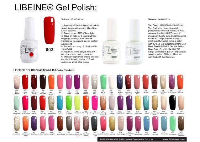 Gel Nail Color Chart