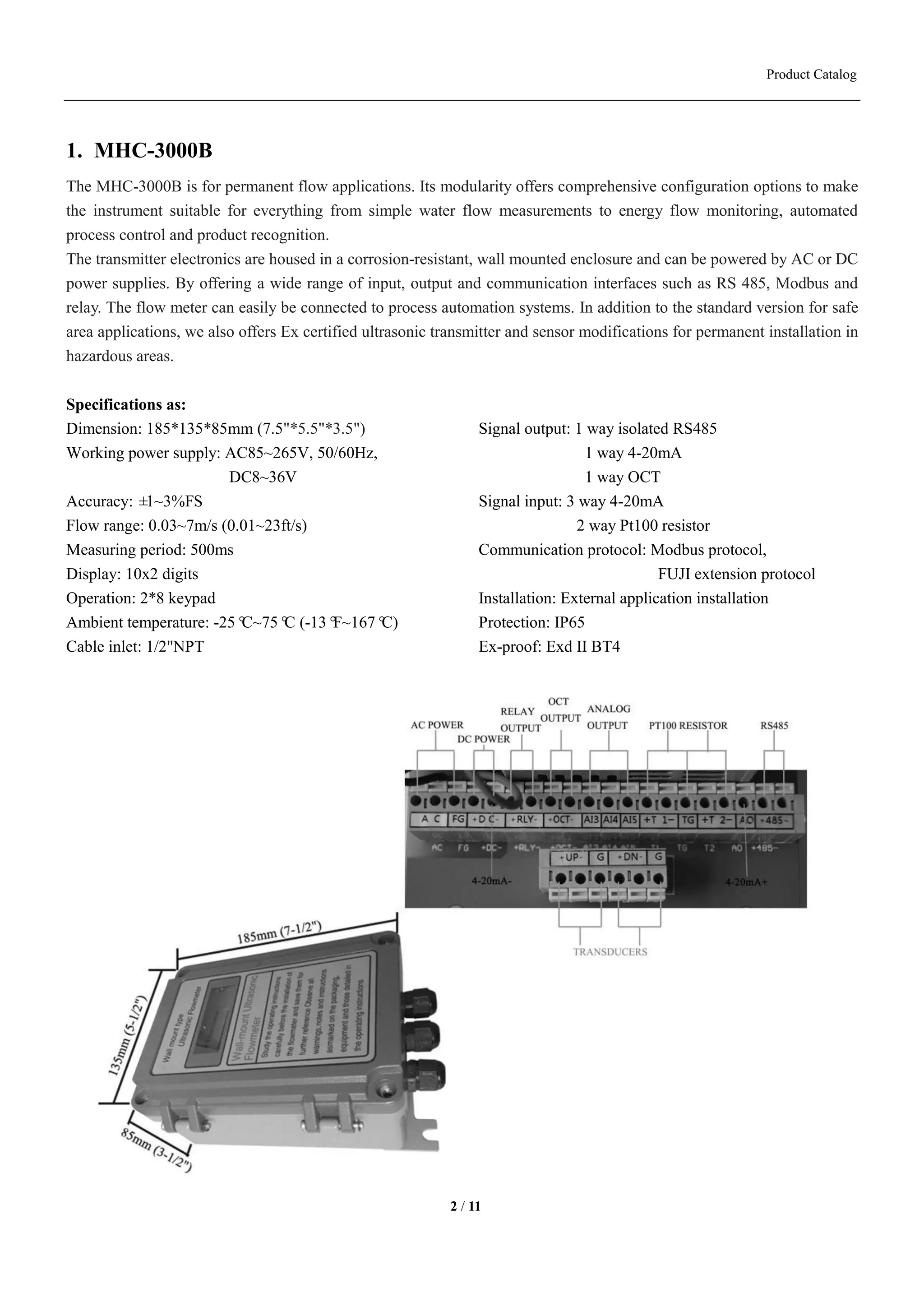 Ultrasonic flow meter catalog | PDF