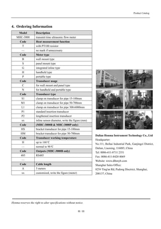 Ultrasonic flow meter catalog | PDF
